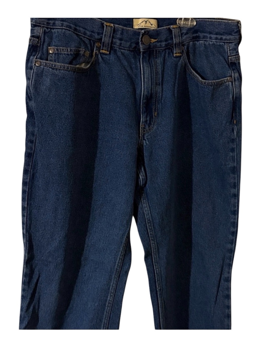 Blue Mountain Men's wide leg Denim Jeans size 36 waist Dark Blue